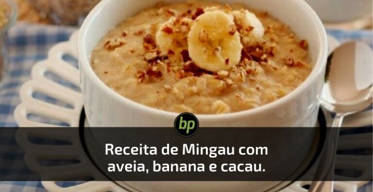 [RECEITA] Mingau de aveia com banana e cacau para consumir no pré-treino